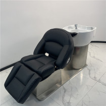 New hair salon special electric rotating lifting shampoo bed barber shop hairdressing semi-full lying dual bed Japanese headrest
