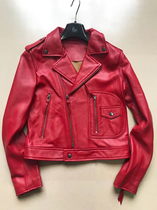 Special clearance to pick up micro-blemish treatment leather leather women's sheepskin spring and autumn short coat leather jacket