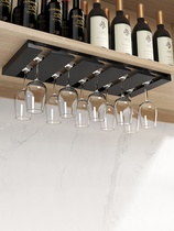 Creative tall cup holder red wine shelf upside down household hanging stainless steel ornaments light luxury high-end storage rack