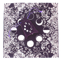 Moon Crystal Lovers Tarot tablecloth card bag thickened velvet 49*49CM Black purple flannel tablecloth