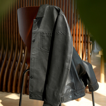 Old customers must enter light luxury business gentleman Zhen Zang special edition soft lambskin mens lapel leather jacket