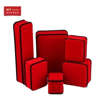 Red velvet black edge jewelry box packaging box Gift box Ring box Pendant box Bracelet box Necklace box Jewelry box