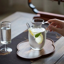 Retro transparent green tea glass teapot high borosilicate heat-resistant cold brew small teapot small single pot holding pot