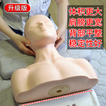 Skin management head model beauty salon Learn face acupressure practice techniques Dummy bald model with shoulders