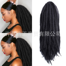 European and American chemical fiber caterpillar wig female ponytail marley braid drawstring ponytail wig