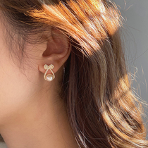 Pearl earrings 2021 new temperament high-grade sense earrings womens sterling silver ear clip no ear holes light luxury ear jewelry trend