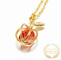 Japanese gold fruit hollow artificial gemstone Fashion exquisite personality Alloy necklace pendant jewelry