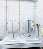 Designer creative hanging mirror round bathroom mirror residential hotel ceiling mirror wall vanity mirror
