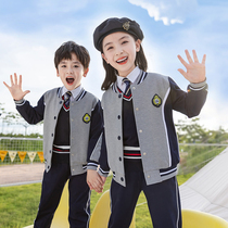 British style school uniform set primary school students spring and autumn sports class uniforms baseball uniforms winter