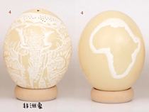 South Africa imported carved ostrich eggshell crafts entrance wine cabinet decoration to send base creative birthday gift