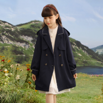 Girls windcoat jacket Inn Wind spring clothing 2023 new ocean gas spring autumn children great children in childrens childrens clothes