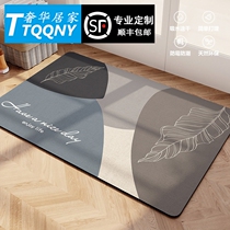 Silicon Algae Mud Suction Pad Anti-Slip Upholstered Bathroom Ground Mat in doorway Handwashing table Footbed Toilet Speed Dry Door Mat