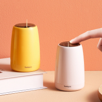 Creative press toothpick box Nordic style automatically pops home living room dining room toothpick tube can portable Portable