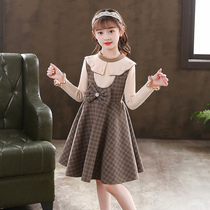 Girl Lian Dress Spring Autumn 2022 New Spring Dress Girl Dress Woman Foreign Air Autumn And Winter Two Sets Korean Version Children Princess Dress