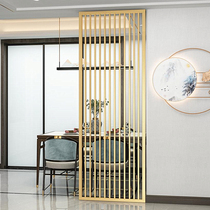 Vertical bar wrought iron screen partition wall living room hollow office decoration entrance decoration Nordic industrial style modern