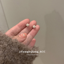 A ketchup to sleep without picking mini pearl earrings niche design high-end stud earrings for women