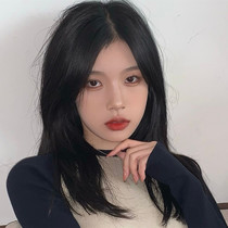 Chinese wig hair long straight hair eight characters without bangs