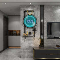 Wall clock living room 2021 new high-end modern simple electronic clock Wall home fashion personality creative clock
