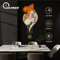 Nordic clock light luxury modern simple Net red creative hanging watch living room home fashion decoration silent clock