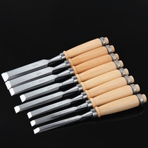 Wood i tools Daquan Through the heart handle woodworking chisel wood chisel flat chisel flat chisel flat shovel chisel knife Woodworking wood chisel set