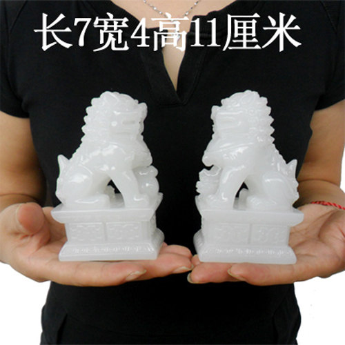 手彫り 白玉石　漢白玉獅子重さ約610g 狮子白玉-狮子白玉促销价格、狮子白玉品牌- 淘宝