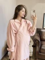 PEIPEI maternity OS shirt fake two large size shirt female tide mom French design autumn wear long sleeves