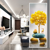 Nordic light luxury simple screen partition glass living room transparent home Modern art decoration bedroom entrance