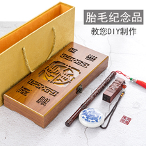 Cow baby fetal brush diy homemade materials for custom gift box Girl baby souvenir Umbilical cord chapter