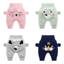 Baby Pants Spring Autumn Season Outwear Kharen Pants Pure Cotton High Waist Care Belly Pants Autumn Winter Foreign Air Baby Big Pp Pants Plus Suede