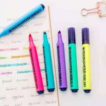 Runyue zebra fluorescent color pen Solid color scribing key mark Candy color flash scribing mark cute and adorable