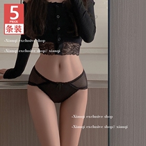 Sexy Lace Pants Womens Pure Cotton All-cotton Antibacterial Crotch Ice Silk Without Mark Girl Wind Pure Desire Lady Romance Shorts Head