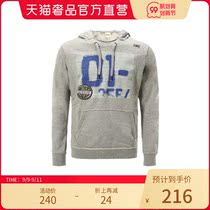 Diesel gray cotton personality graffiti print mens sportswear jumper jacket