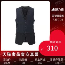 CREAZIONI IL CONCETTO DELLO SPAZIO BLACK PLAID SLEEVELESS MENS BLAZER