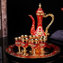 European-style new Russian metal wine bottle creative alloy wine set set exquisite gift home furnishings