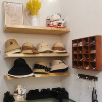 Solid wood hanging wall word partition shelf wall Solid wood bookshelf flower rack Multi-layer storage rack Strong load-bearing capacity