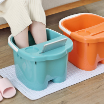 Foot bath basin foot wash basin household calf plastic massage health foot bath dormitory foot bath artifact hefty thickened