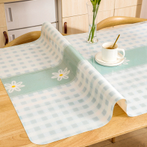 Table pad pvc waterproof anti-oil and anti-scalding and tasteless table cloth plastic table soft glass rectangular tea table cloth