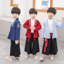 1-16 years old boys Dragon cotton three-piece 2021 chun qiu zhuang new boy ethnic costume Hanfu
