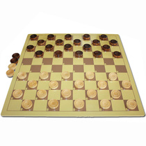 Match Wooden double 100-grid 64-grid 2-use draughts set Training chess send 4 spare pieces