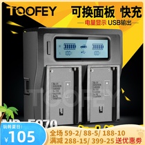 Suitable for Sony F970 Battery 1000C 1500C 2500C 198P Z5C NX3E F570 Charger