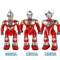 Childrens robot Atman Tello salted egg Superman toy electric sound and light can walk Saven Universe Superman