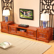 Cinnamomum Wood TV cabinet New Chinese living room simple modern furniture log wood Tenon high and low combination cabinet