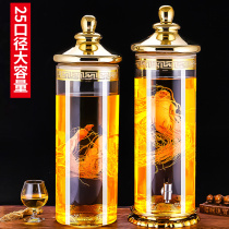 High-grade sparkling wine glass bottle heat-resistant thickened wine jar 40kg 100 display container soaked ginseng medicinal wine special altar