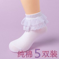Latin dance socks lace socks professional competition special white girls grade childrens cotton thin Princess