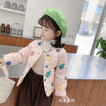 Childrens down jacket liner Children wear warm coats in autumn and winter Girls  foreign-style baby cardigan anti-season clearance