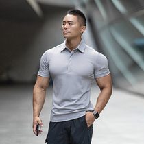 EVENSO Breeze speed dry elastic movement POLO shirt male breathable flap to wear a short sleeve trainer Fitness Suit