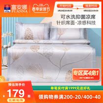 Fuanna washable Bacteriostatic Cool Mat high-end XI Summer mat Three sets of printed mats Foldable soft mat