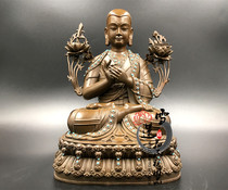 Nepals antique Buddha statue (21cm) made by Qinghai Taer Monastery
