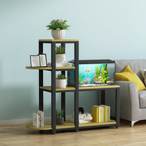 Solid wood fish tank shelf Living room simple fish tank bottom cabinet Wrought iron turtle tank shelf Balcony flower rack Fish tank one frame