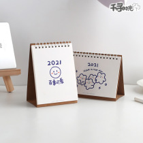 Thousand Looking Time 2021 Simple Edition Calendar ins fresh mini desktop ornaments Chronicle plan calendar book 24 models